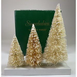 Christmas Dept 56 Snowbabies “Frosty Pines” Tree Set of 3    # 76687 NOS
